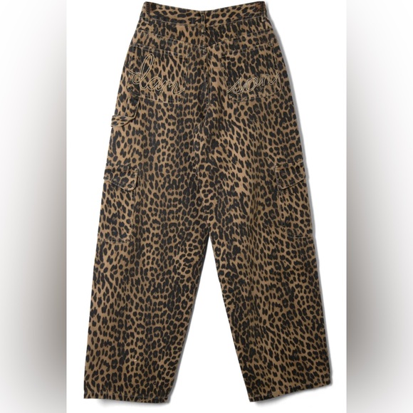 NWT Damson Madder Leopard Cargo Jeans US6 UK10 - Picture 4 of 5